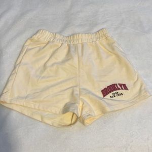 Shein size xs, yellow high waisted loungewear shorts